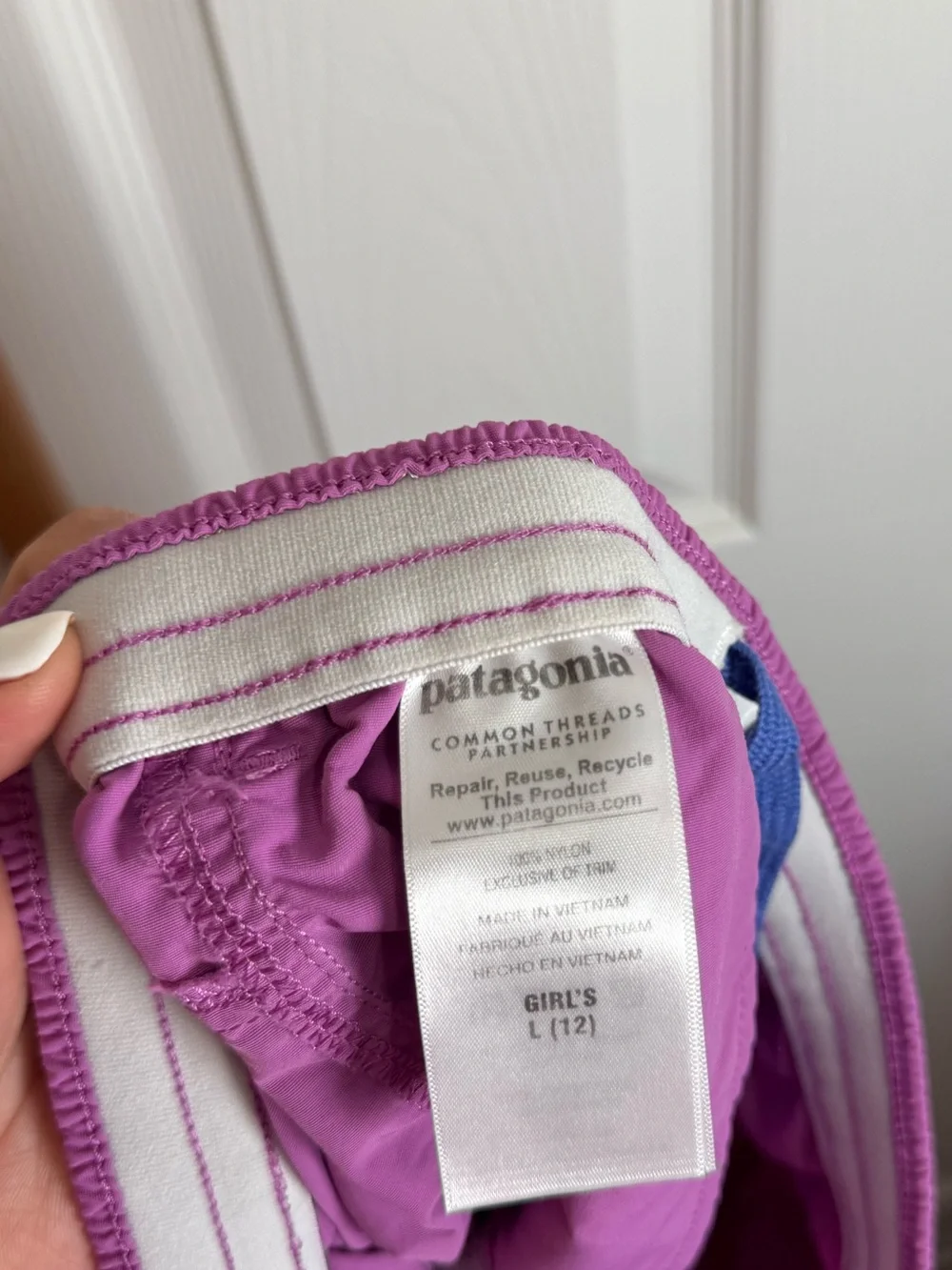 Patagonia Purple Shorts Kids Girls Size Large